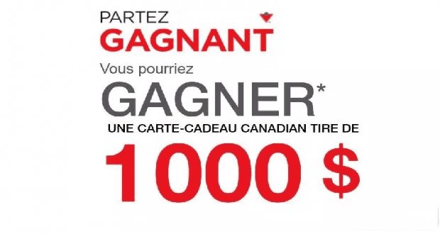 Un grand prix de 1000$ chez Canadian Tire de Granby