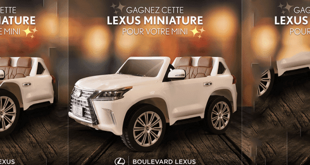 Une Lexus miniature offerte par Boulevard Lexus