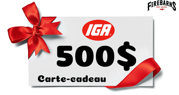 Une carte cadeau IGA de 500$