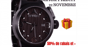 Une montre KONIFER KARBON BLACK ON BLACK