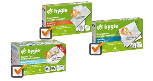 Échantillons Gratuits de produits de gestion des excreta d'Hygie