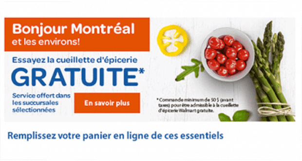 Économisez 10$ sur votre épicerie en ligne chez Walmart