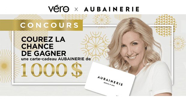 1 000 $ échangeable dans les magasins Aubainerie