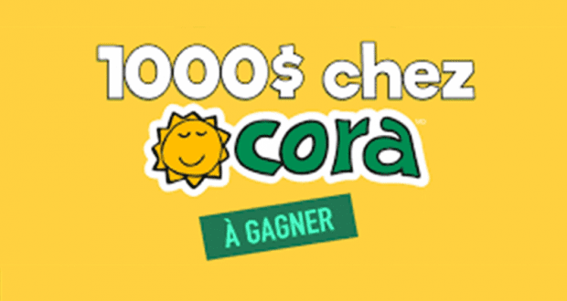 1 000 $ en cartes-cadeaux Cora