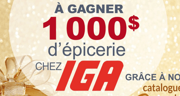 Gagnez 1000$ d’épicerie chez IGA