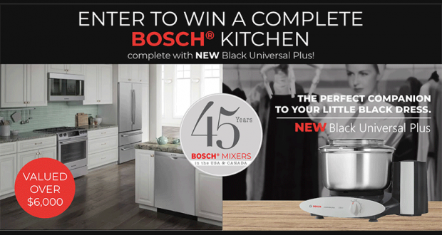 Gagnez un Ensemble de prix Bosch pour la cuisine (Valeur de 6000$)