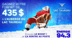 Gagnez votre forfait de 400 $ à l’Auberge du Lac Taureau