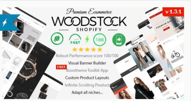 Thème shopify Woodstock gratuit