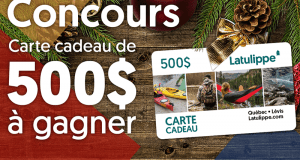 Une carte cadeau Latulippe d'une valeur de 500$