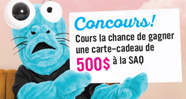 Une carte cadeau de 500$ à la SAQ