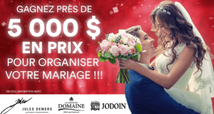 5 000 $ en prix pour organiser votre mariage de rêve