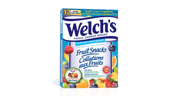 Coupon de 1$ sur une boîte de collations aux fruits Welch's