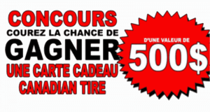 Une Carte-cadeau Canadian Tire de 500$