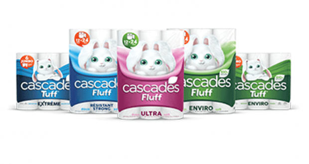 Coupon de 1.50 $ sur les produits Cascades Fluff OU Cascades Tuff