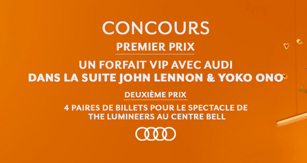 Forfaits VIP dans la suite John Lennon & Yoko Ono (3000$/chaque)