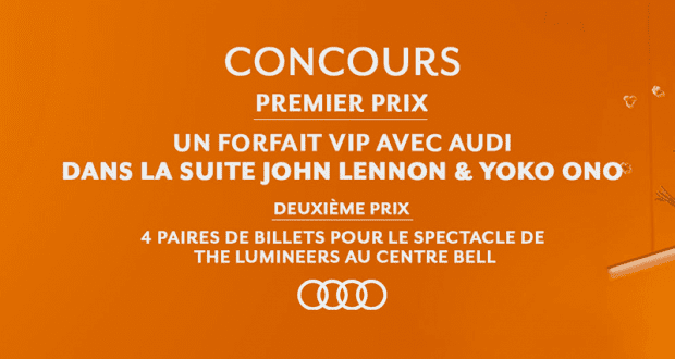 Forfaits VIP dans la suite John Lennon & Yoko Ono (3000$/chaque)