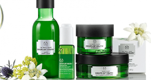 Échantillons gratuits des soins Drops of youth de The Body Shop