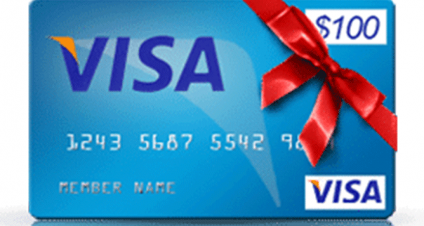 1 des 13 cartes cadeaux de 100$ prépayées Visa