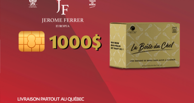1000$ sur la boutique en ligne Jérôme Ferrer