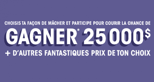 Gagnez 25 000 $ CAN en argent remis sous forme de chèque