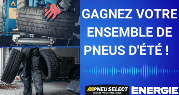 Un ensemble de 4 pneus d’été – Pneu Select de 1 000 $