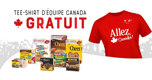 100 000 T-shirts d’Equipe Canada offerts