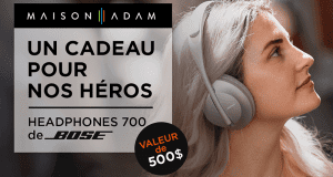 Casques d'écoute Headphone 700 de Bose (Valeur de 500$)