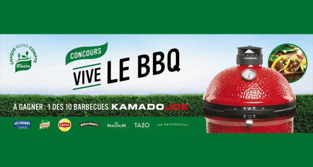 Gagnez 1 des 10 barbecues Kamado Joe (Valeur de 1599$ chacun)