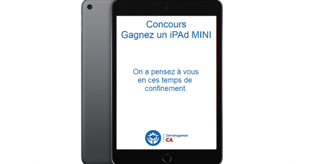 Gagnez un iPad Mini (Valeur de 530$ CAD)