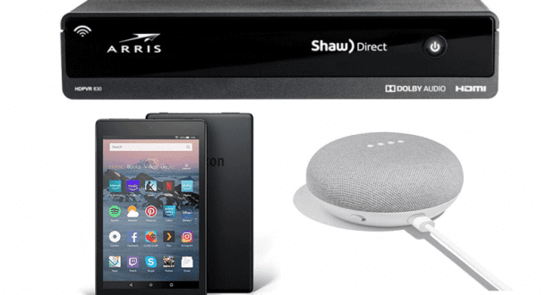 Un récepteur enregistreur 830 - Tablette Fire HD 8 ou Google Home