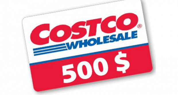 Une carte-cadeau Costco de 500 $