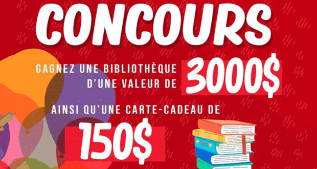 Gagnez Une bibliothèque d'une valeur de 3000$