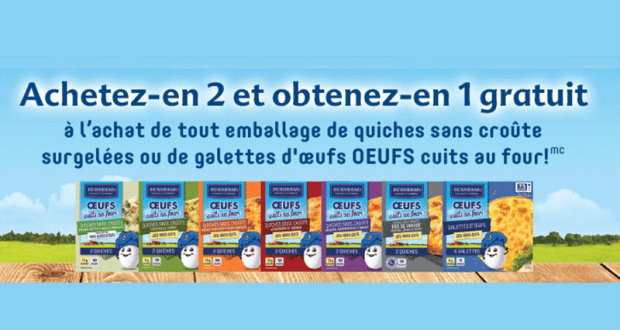 OEUFS cuits au four Achetez-en 2 et obtenez-en 1 gratuit