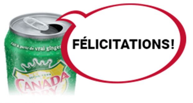 2000 coupons Canada Dry gratuits