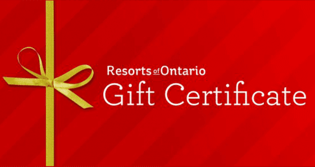 Certificat-cadeau de 500$ pour un hôtel de l'Ontario