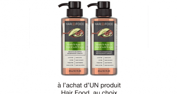 Coupon de 1$ à l’achat d’UN produit Hair Food au choix