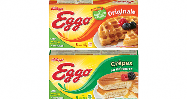 Coupon de 1$ à l'achat de gaufres et de crêpes Kellogg's Eggo