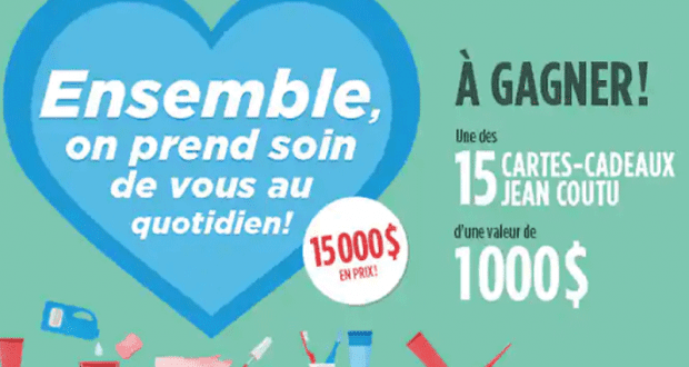 Gagnez 15 cartes cadeaux Jean Coutu d'une valeur de 1000 $