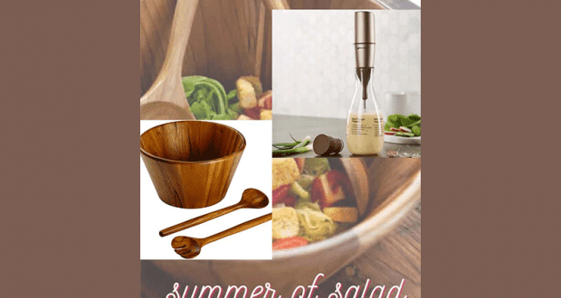 Système de mélange Salad Chef - Ensemble de salade en bois