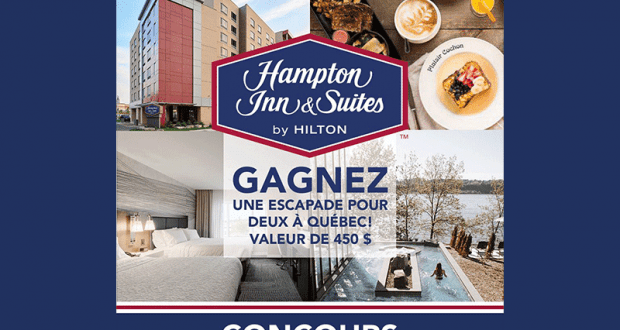 2 nuitées au Hampton Inn & Suites Saint-Romuald