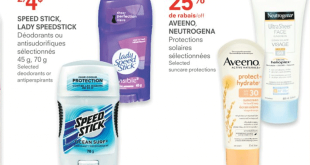 25% de rabais sur Aveeno Neutrogena