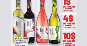 4$ de rabais à l'achat de 2 bouteilles BÙ