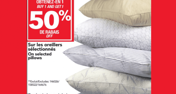 -50% Sur les oreillers chetez-en 1 obtenez-en 1