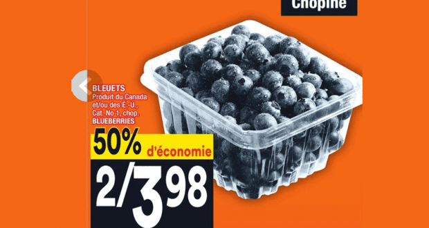 50% d'économie sur BLEUETS BLUEBERRIES