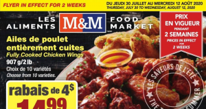 Circulaire Les Aliments M & M du 30 juillet au 12 août 2020