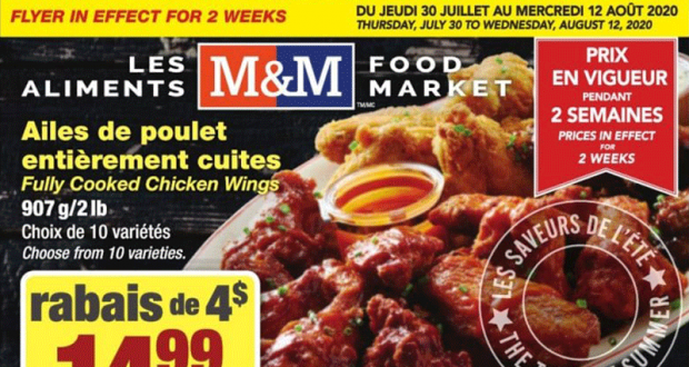 Circulaire Les Aliments M & M du 30 juillet au 12 août 2020