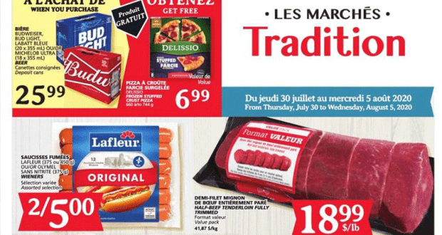 Circulaire Marchés Tradition du 30 juillet au 5 août 2020