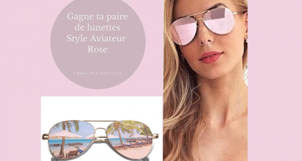 Gagnez une Paire de lunettes roses de style aviateur