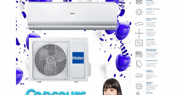 Gagnez une Thermopompe HAIER 12 000 BTU (Valeur de 3 195 $)