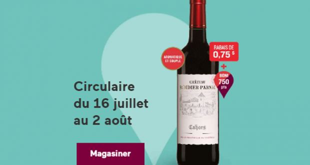Rabais de 0.75 $ sur Vin Château Saint Didier-Parnac Cahors